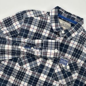 Superdry Button Front Plaid Long Sleeve Shirt Size‎ Large